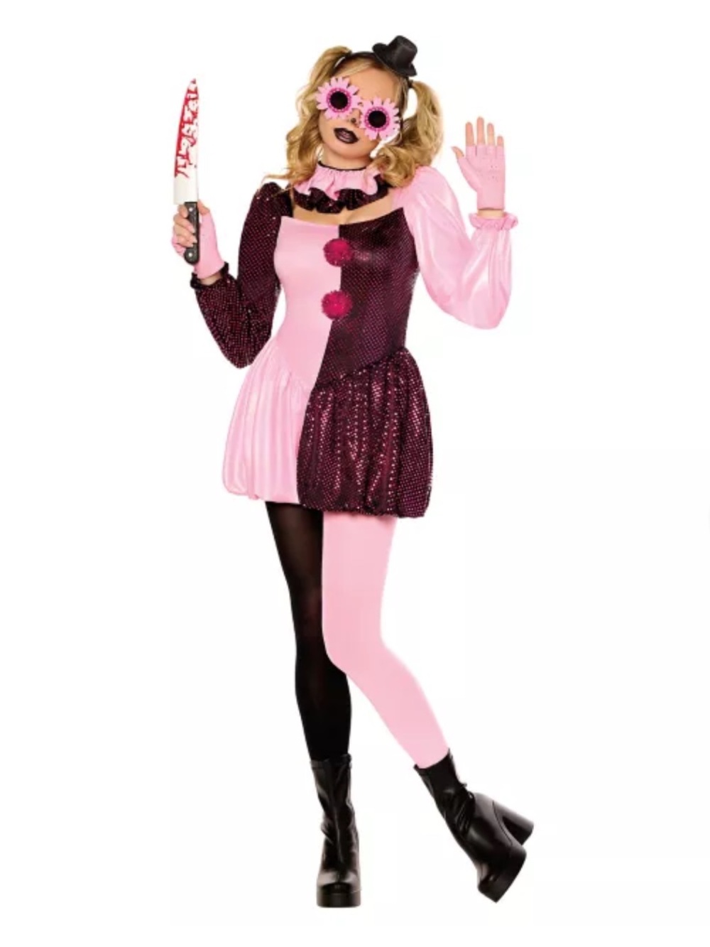 Adult Pink Art the Clown Dress Costume - Terrifier